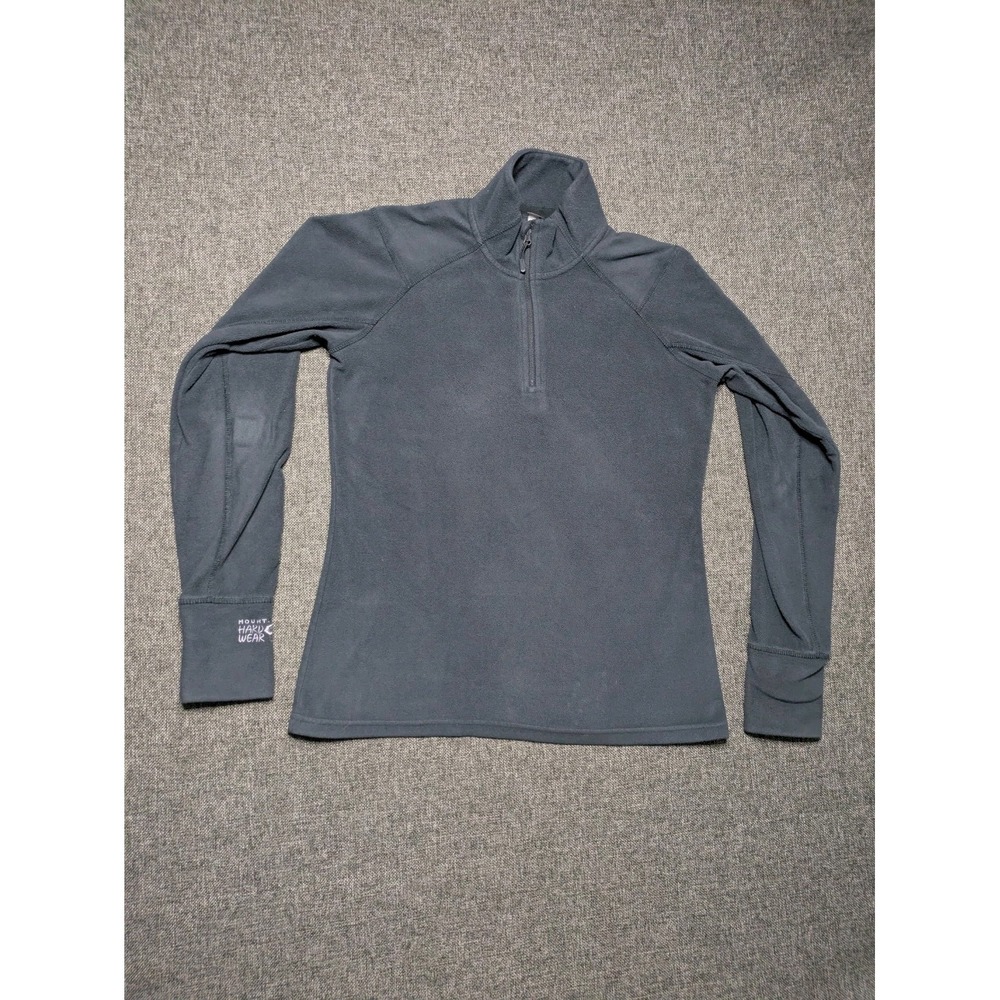 Mountain Hard Wear Fleece Jacket Women's Medium Black Warm 1/4 Zip Outdoor Coat